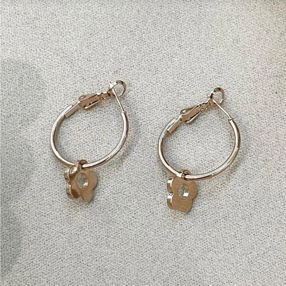 Flower Hoop Earrings #2118